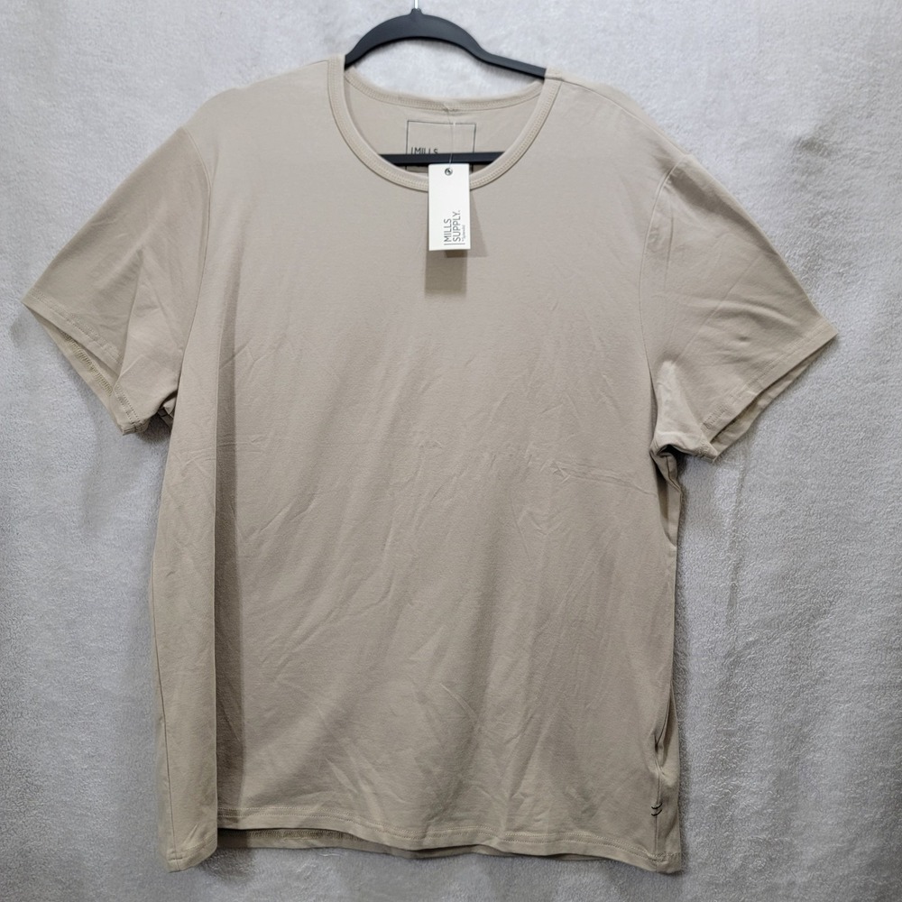 Mills Supply By Splendid - Mens XL Ivory Tan Short Sleeve Jersey Tee‎ -NWT $58
